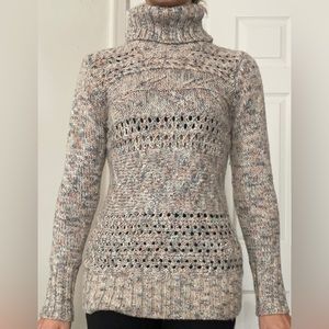 Cozy knit turtle neck pastel fitted sweater top